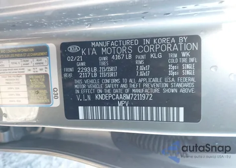 2021 Kia Seltos Lx from USA, damaged, VIN KNDEPCAA8M7211972